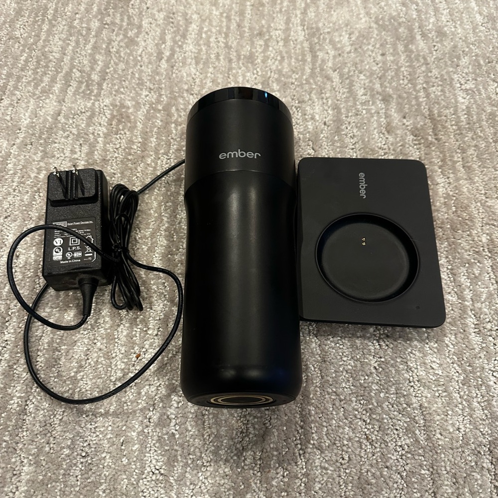 Ember Black Temperature-Control Travel Mug with Charging Base